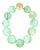 Chrysoprase Carved "Flowers" With Clasp and Square Diamond in 18k Yellow Gold For Sale