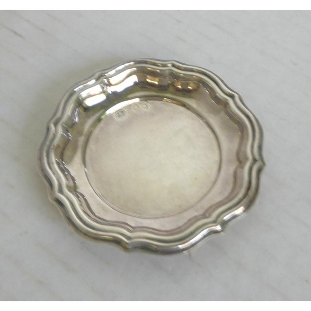 Wood Vintage Sterling Silver Italian Individual Salt & Pepper Shakers, Small Dish & American Petite Caviar Vodka Cups- 11 Pieces For Sale - Image 7 of 15