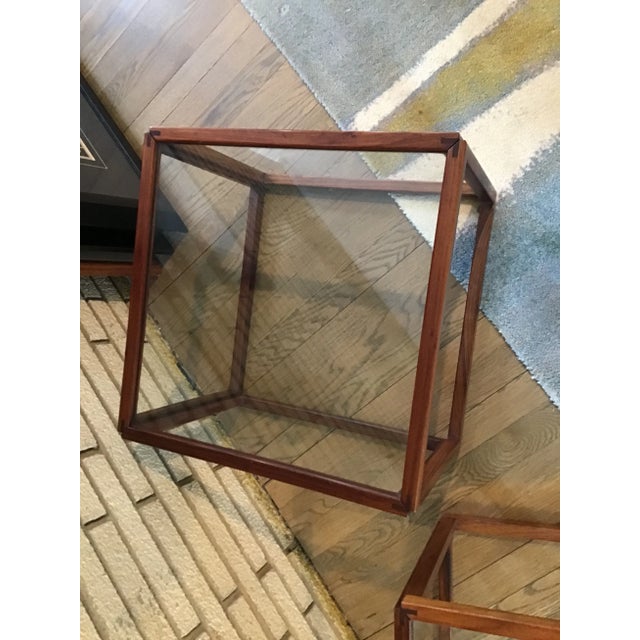 1950s 1950s Kai Kristiansen Mid-Century Modern Cube Shape End Tables - a Pair For Sale - Image 5 of 6