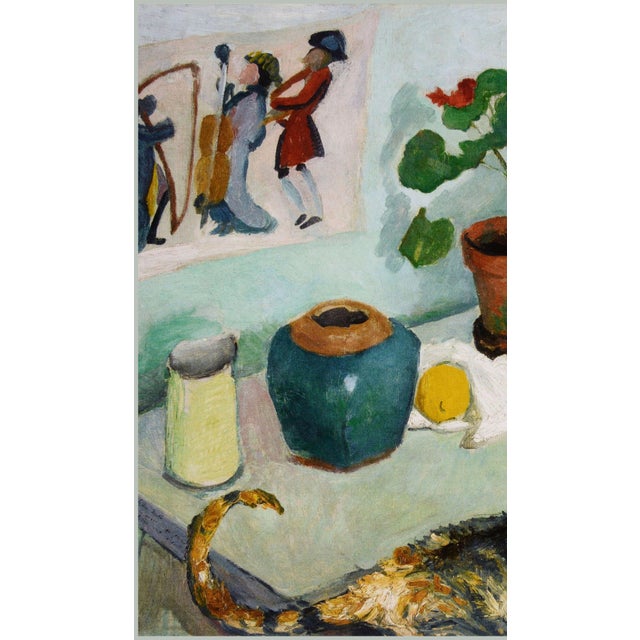 Not Yet Made - Made To Order 1910 Vintage Cat Still Life Art Print by August Macke, Feline Painting Wall Art - 28" X 28" For Sale - Image 5 of 7