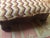 Regency Mahogany Serpentine Footstool W/ Chevron Pattern Needlepoint Upholstery For Sale - Image 4 of 11