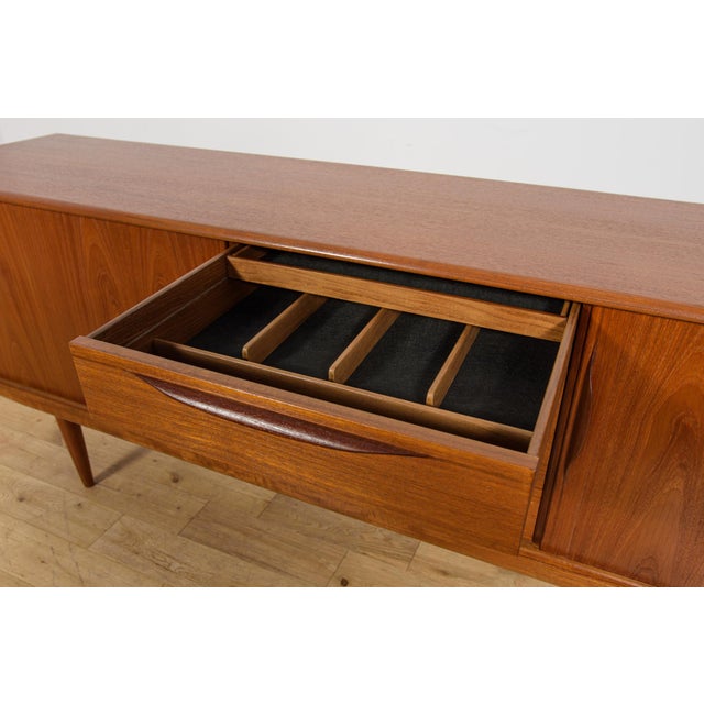 Large Mid-Century Teak Tambour Door Sideboard, Denmark, 1960s For Sale - Image 18 of 18