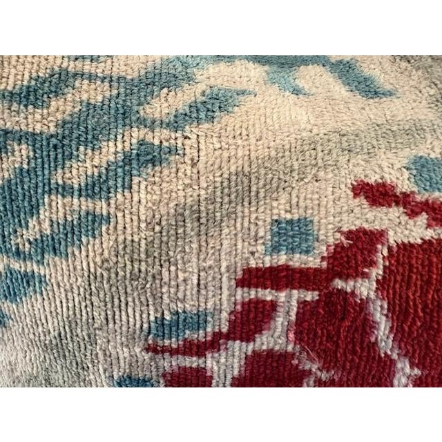 Decorative Silk Velvet Ikat Pillow For Sale - Image 4 of 5