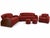 Art Deco French Living Room Set Red Chenille For Sale - Image 4 of 7