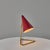 1950s Giuseppe Ostuni Red Conical Table Lamp for Oluce For Sale In Los Angeles - Image 6 of 18