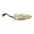 Vintage Hammered Metal Leaf Tray With Horn Handle For Sale