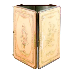 French 19th Century Three Part Fold Out Vanity Mirror with Rococo Style Scenes