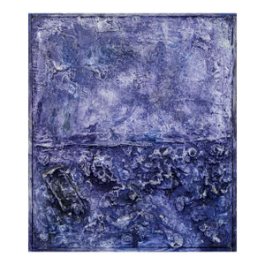 Mid Century Textural Color-Field Abstract in Royal Blue-Purple by Peter Witwer