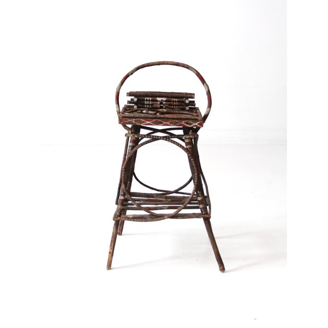 Antique Adrinodack Twig Side Table For Sale - Image 9 of 11