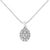 Contemporary .925 Sterling Silver 1 1/2 Cttw Diamond Oval Cluster Pendant Necklace (I-J Color, I2-I3 Clarity) - 18" For Sale - Image 3 of 5