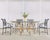 A monumental 20th century oval glass top and wrought iron garden or patio dining table crafted in an Italian Regency...