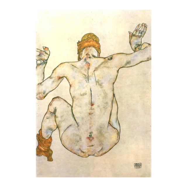 Artist: Egon Schiele Country: Austria Title: Seated back nude Medium: Offset – 30 Paper: Heavy paper 16 x 12 inch...