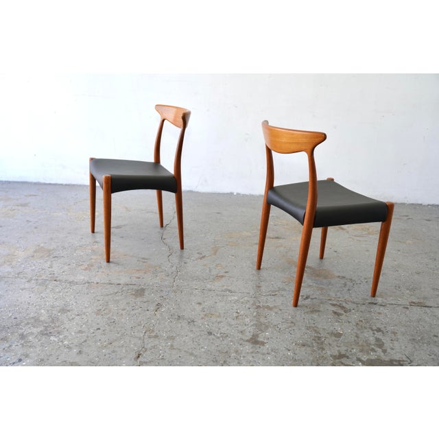 1950s 1, 2 or 3 Danish Modern Teak Dining Chairs by Arne Hovmand-Olsen for Mogens Kold — Restored For Sale In Las Vegas - Image 6 of 12