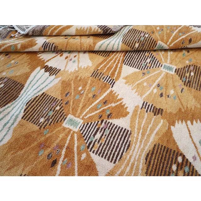 Galerie Shabab Collection Late 20th Century Scandinavian Rya After Park, Gul by Barbro Nilsson For Sale - Image 10 of 10