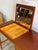 Vintage Teak Vanity With 3 Drawers Flip-Up Mirror and Storage Denmark 1960s For Sale - Image 4 of 11