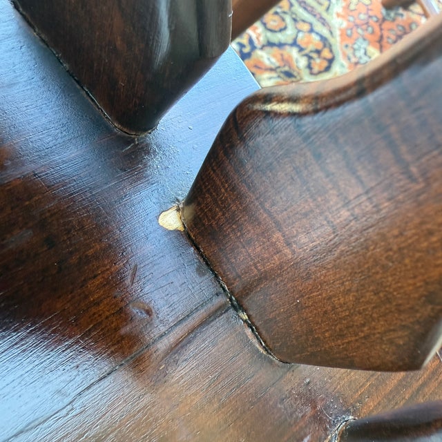 1980s Ethan Allen Old Tavern Antiqued Pine Rustic Traditional Country Chairs - Game Table / Dining Chairs - Set of 4 For Sale - Image 9 of 10