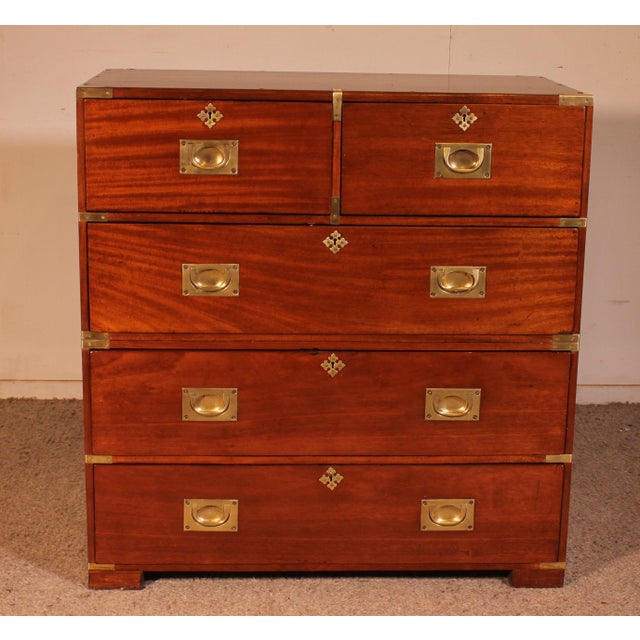 19th Century Naval Chest of Drawers in Light Mahogany For Sale - Image 13 of 13
