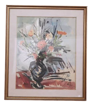 Silvan, Flowers Still Life, Painting, Framed