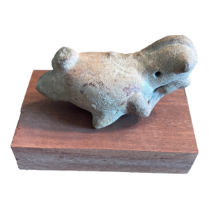 Authentic West Mexican Terracotta Zoomorphic Whistle Effigy on a Custom Base,