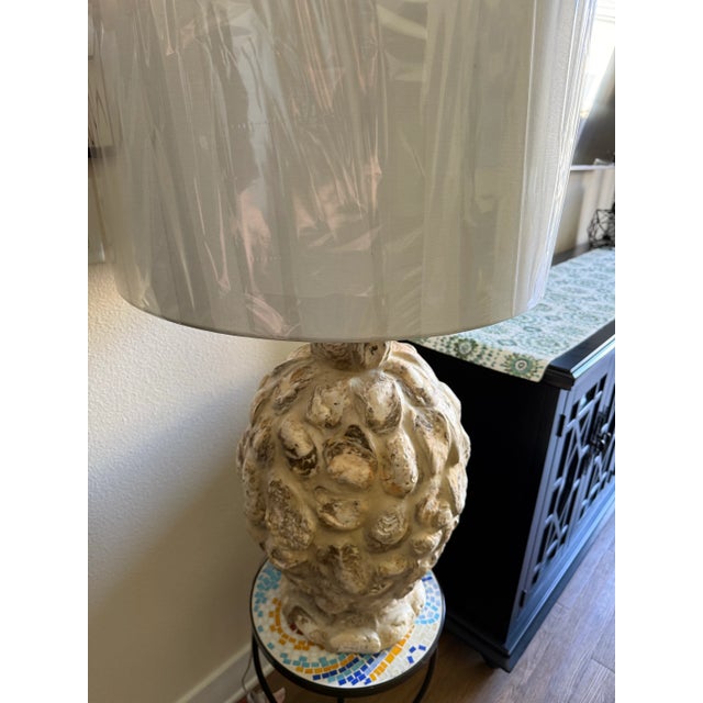 Early 21st Century Made Goods Harlan Oversized Table Lamp – Natural Oyster Shell (Brand New in Box) For Sale - Image 5 of 11