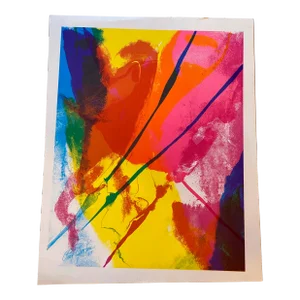Abstract Expressionist Lithograph by Paul Jenkins