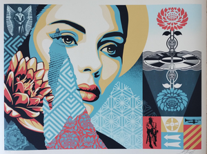 Shepard Fairey (Obey), Harmonious Elements, 2025, Screenprint
