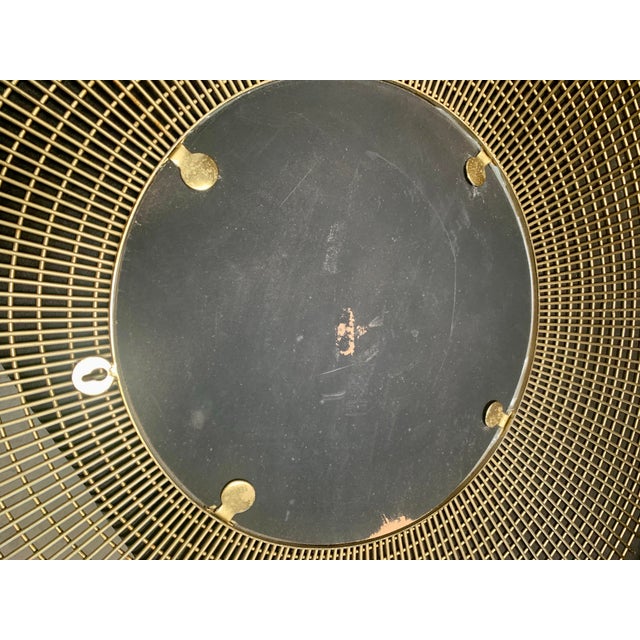 Large Mid-Century Modern Welded Steel Geometric Sunburst Mirror, 39.5" Diameter For Sale - Image 4 of 6