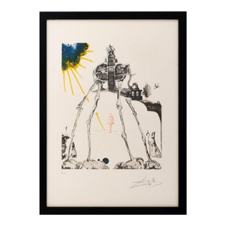 Salvador Dali "Space Elephant" Etching, 1971 For Sale