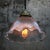 Mid-Century Modern Vintage French Holophane Clear Pressed Glass Pendant Light For Sale - Image 3 of 7