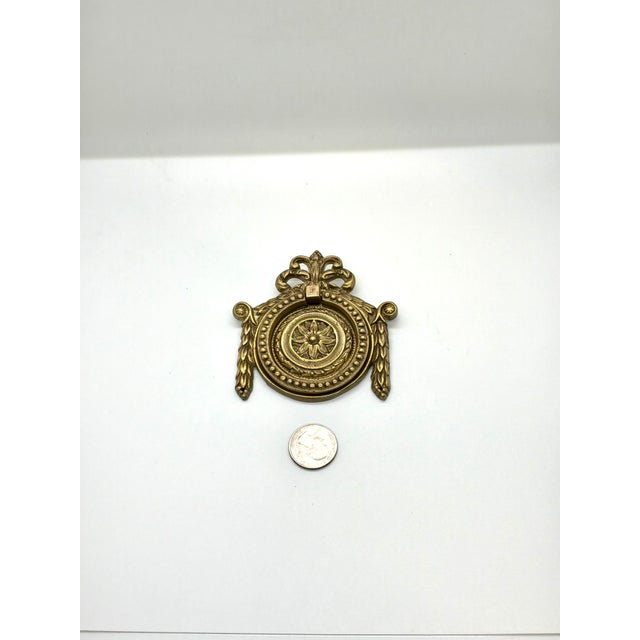 2010s Henredon Decorative Pull Antique Brass For Sale - Image 5 of 6