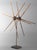 American Primitive Wooden Yarn Winder, 19th century, mounted on an ebonized metal stand. Overall: 26.75" H; 21" Diameter x...