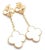 2010s Van Cleef & Arpels Yellow Gold Magic Alhambra Mother of Pearl Earrings, Pair For Sale - Image 5 of 14