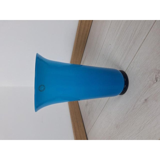 Vase in Blue Murano Glass from Venini, 1990s For Sale - Image 7 of 7