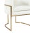 Giselle Cream Velvet Dining Chair with Gold Frame For Sale - Image 4 of 7