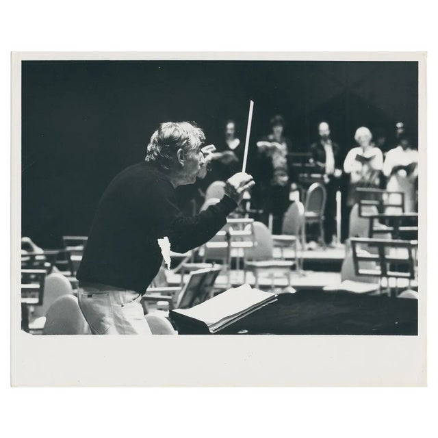 Leonard Bernstein Conducting, 1970s, Photograph For Sale