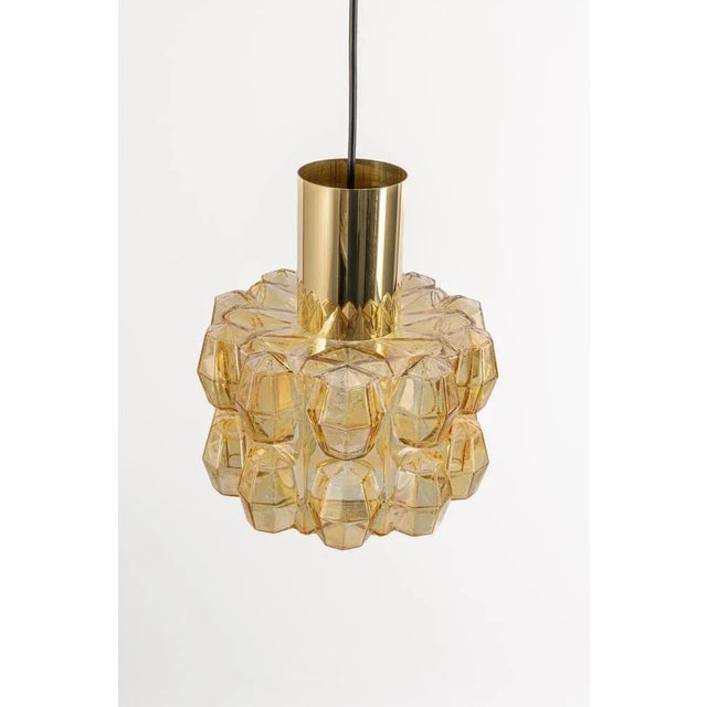 Large Amber Glass Pendant from Limburg, Germany, 1970s For Sale - Image 10 of 13