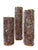 3 Maitland-Smith Tessellated Rosso Levanto Marble & Brass Candle Holders, 1980’s. All 3 are in amazing condition. As seen...