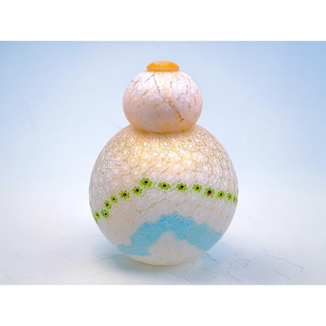 Murano Glass Potiche Vase in Polychrome Murrine with Gold Inclusions by La Murrina, 1980s For Sale - Image 14 of 15