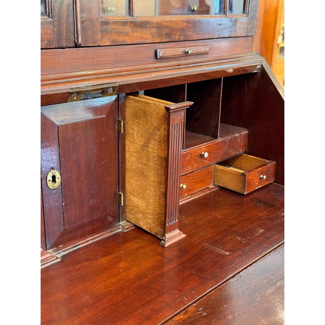 Late 18th Century English Mahogany Secretary Bookcase For Sale - Image 10 of 15