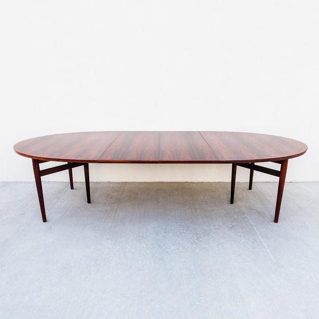 Vintage Arne Vodder Danish Modern Rosewood Extension Dining Table, Model 212 For Sale - Image 13 of 16