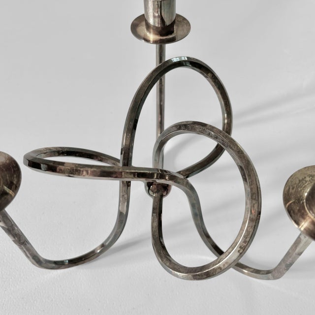 Svenskt Tenn Candlestick in Silver-Plated Brass by Josef Frank for Svenskt Tenn For Sale - Image 4 of 8