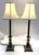 Vintage French Tole and Brass Candlestick Lamps With Pineapple Motif- A Pair For Sale - Image 14 of 18