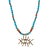 Guardian Evil Eye Pendant Turquoise Stone Beaded Necklace For Sale - Image 9 of 11