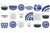Blue Early 20th Century Spode Copeland Temple Landscape II Blue Transferware Service for Nine – Gilman Collamore, New York - 18 pcs For Sale - Image 8 of 18