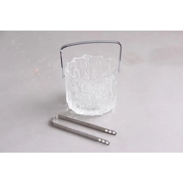 Finnish Ice Bucket by Tapio Workkala for Iittala with Ice Cream Tongs from Stelton, 1970s, Set of 2 For Sale - Image 9 of 9