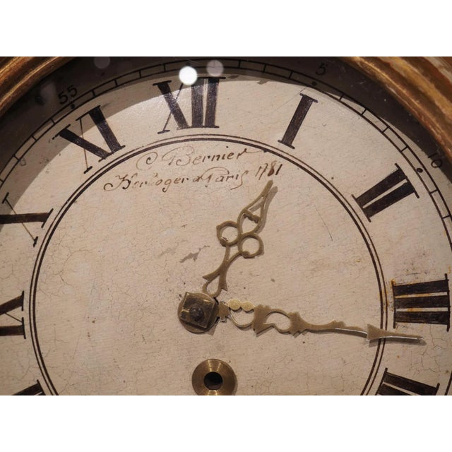 French 19th Century Louis XVI Style Giltwood Barometer and Cartel Set, Circa 1875 For Sale - Image 3 of 12