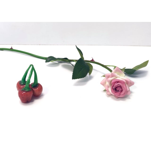 Mid-Century Modern Vintage Murano Glass Decorative Cherries by Martinuzzi for Venini, 1930s For Sale - Image 3 of 11