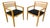 Vintage 1990's Knoll Solid Wood Arm Chairs - Set of 2 For Sale