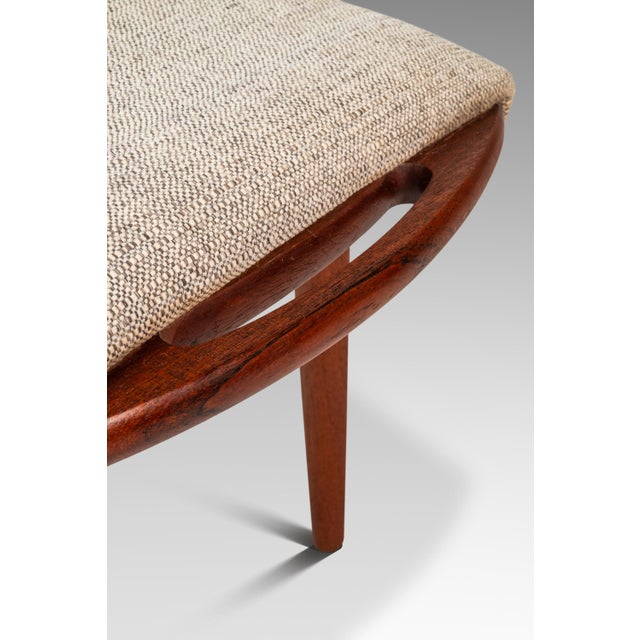 Danish Mid-Century Modern Foot Stool / Ottoman in Solid Teak Styled After Hans Wegner in Teak, C. 1980s For Sale - Image 9 of 14
