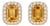 Natural Citrine Stud Earrings | Dainty Gemstone Halo Cluster Studs | November Birthstone Gift for Her - A Pair For Sale